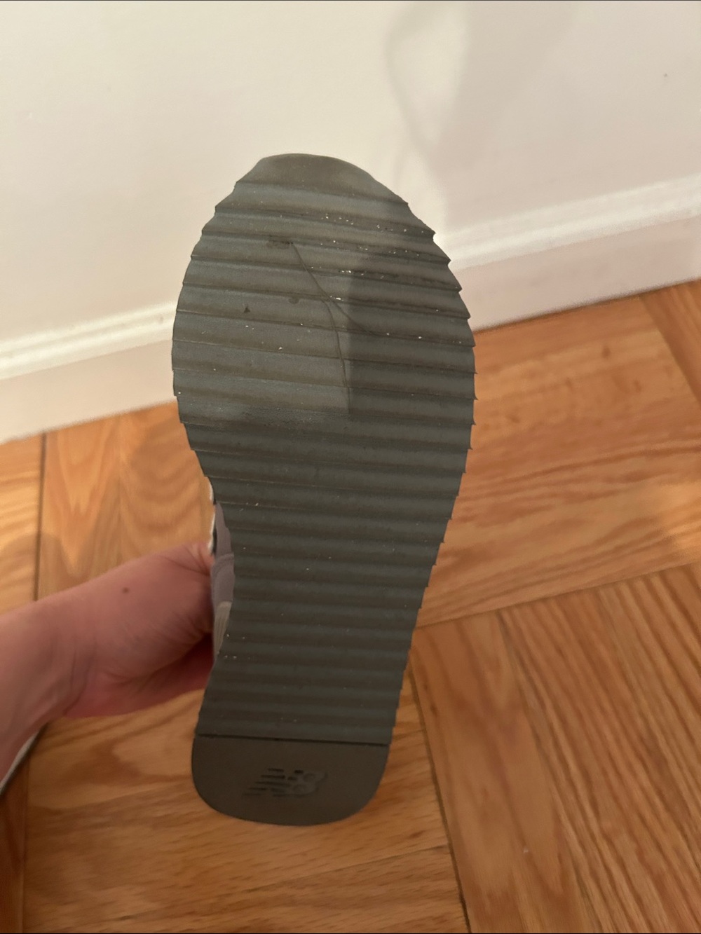 New Balance Gray and White Platform Sneakers - Picture 14 of 15